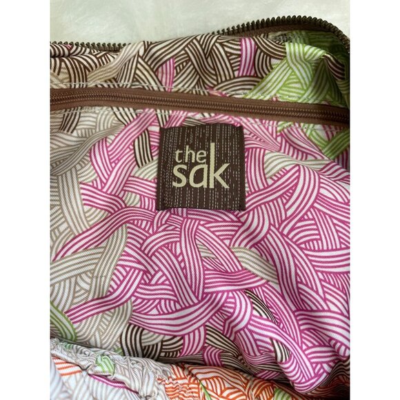 Saks Brown Leather Crossbody Bag With Adjustable Strap & Front Zipper Pocket - Picture 8 of 11